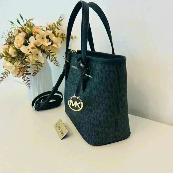 Michael Kors XS Jet Set Travel Carryall Top Zip Tote Black - Picture 3 of 9